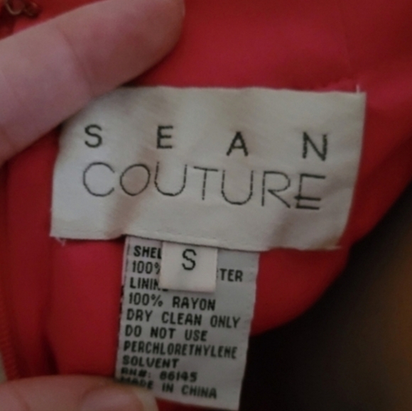 Sean Couture Barbie Paris Pink Backless Low Cut Sequin Prom Gown Size Small - Picture 9 of 10